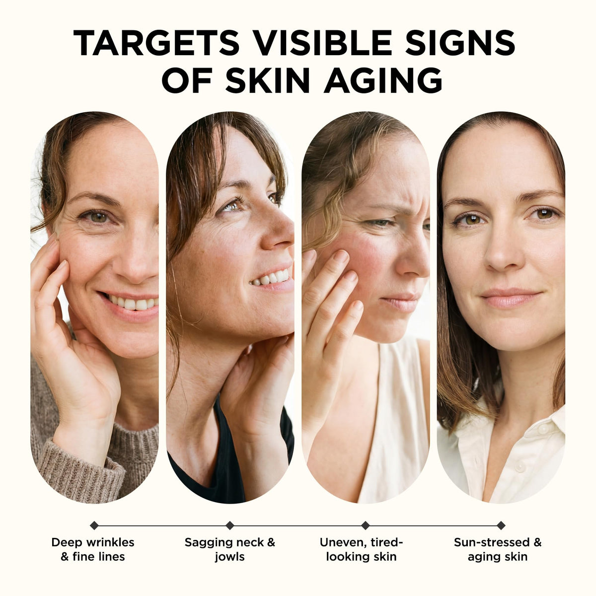 AIPILER Olivita applied to neck showing firmer jawline support