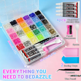 Airjam spread of 30-color rhinestones showing color variety for customizable designs