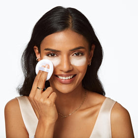 Airspun label and ingredients panel emphasizing talc-free formulation