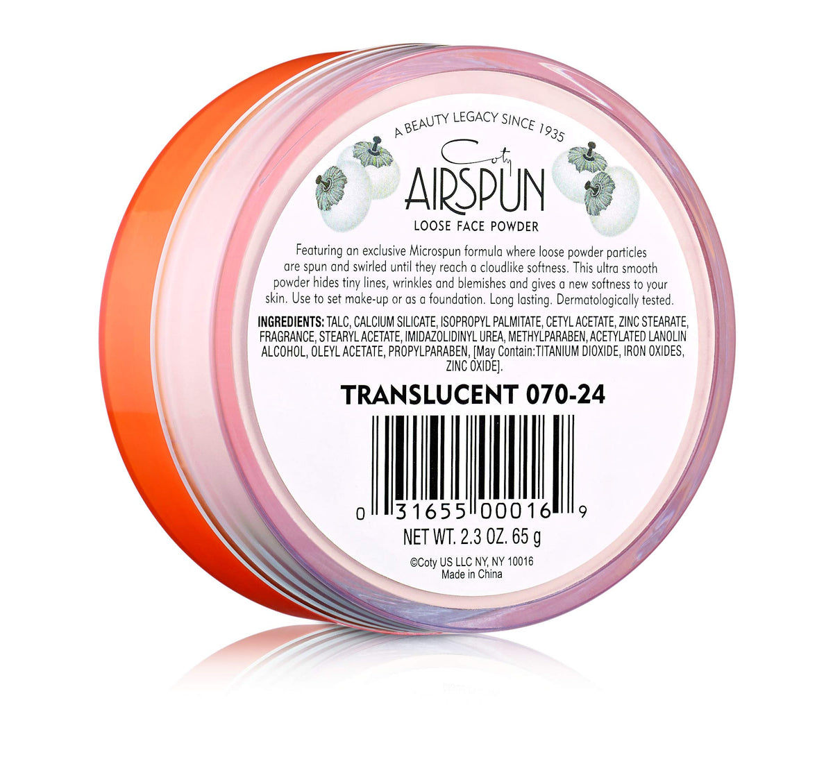 Airspun translucent powder texture close-up highlighting microspun softness for blur effect