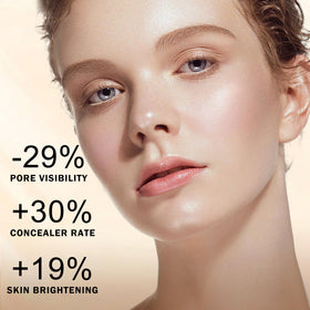 AIUEO before and after comparison showing improved skin tone benefit