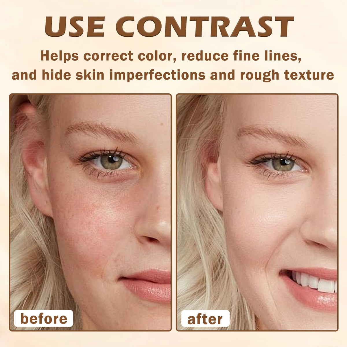 AIUEO spray texture on skin illustrating smooth finish and minimized pores