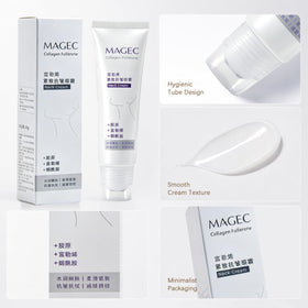Aiwejay cream on nightstand styled with skincare showing easy morning and evening use