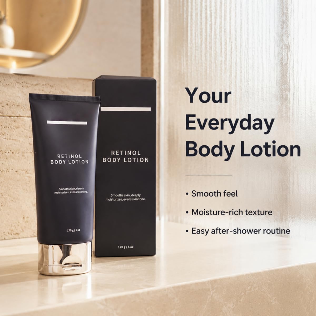 Aiwejay applied to neck demonstrating smoothing and hydration benefits