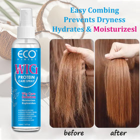 AKBAN on human-hair wig close detail showing enhanced shine and softness