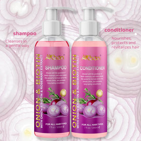 AKBAN shampoo and conditioner on bathroom shelf demonstrating daily routine ease