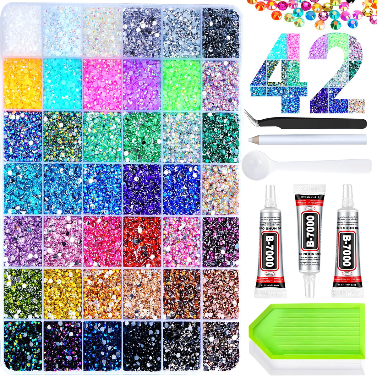 AkiliBIELY open kit showing 42-color grids for fast selection and neat storage