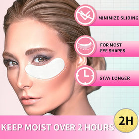 Akissos pad applied under eye during lash extension for secure protection