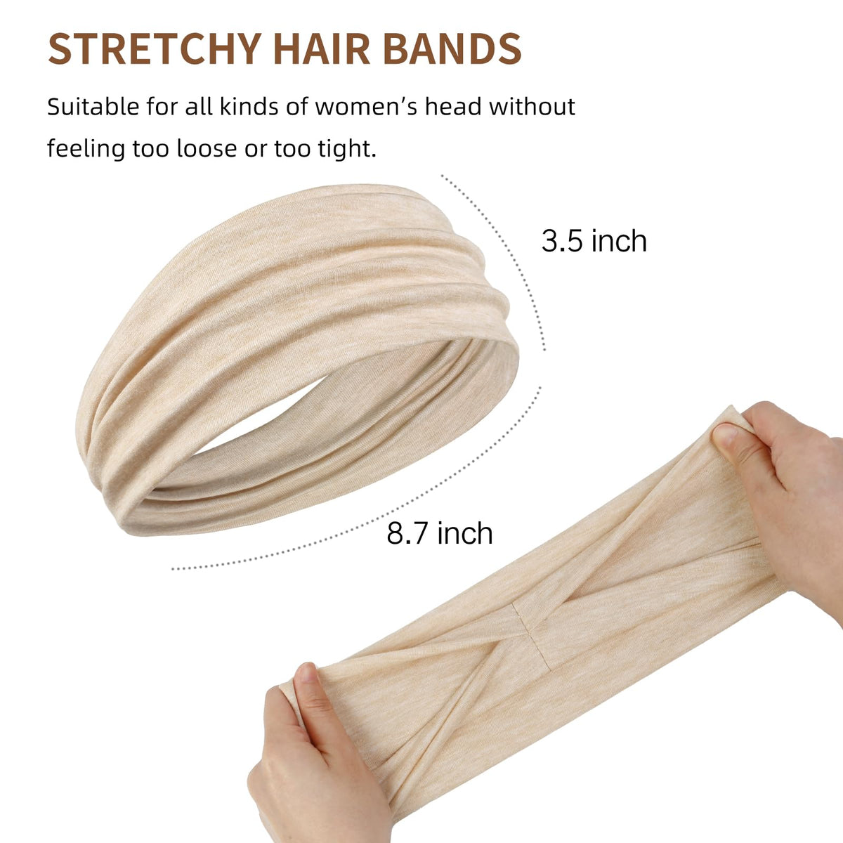 AKTVSHOW headband worn during yoga demonstrating secure non-slip fit and comfort