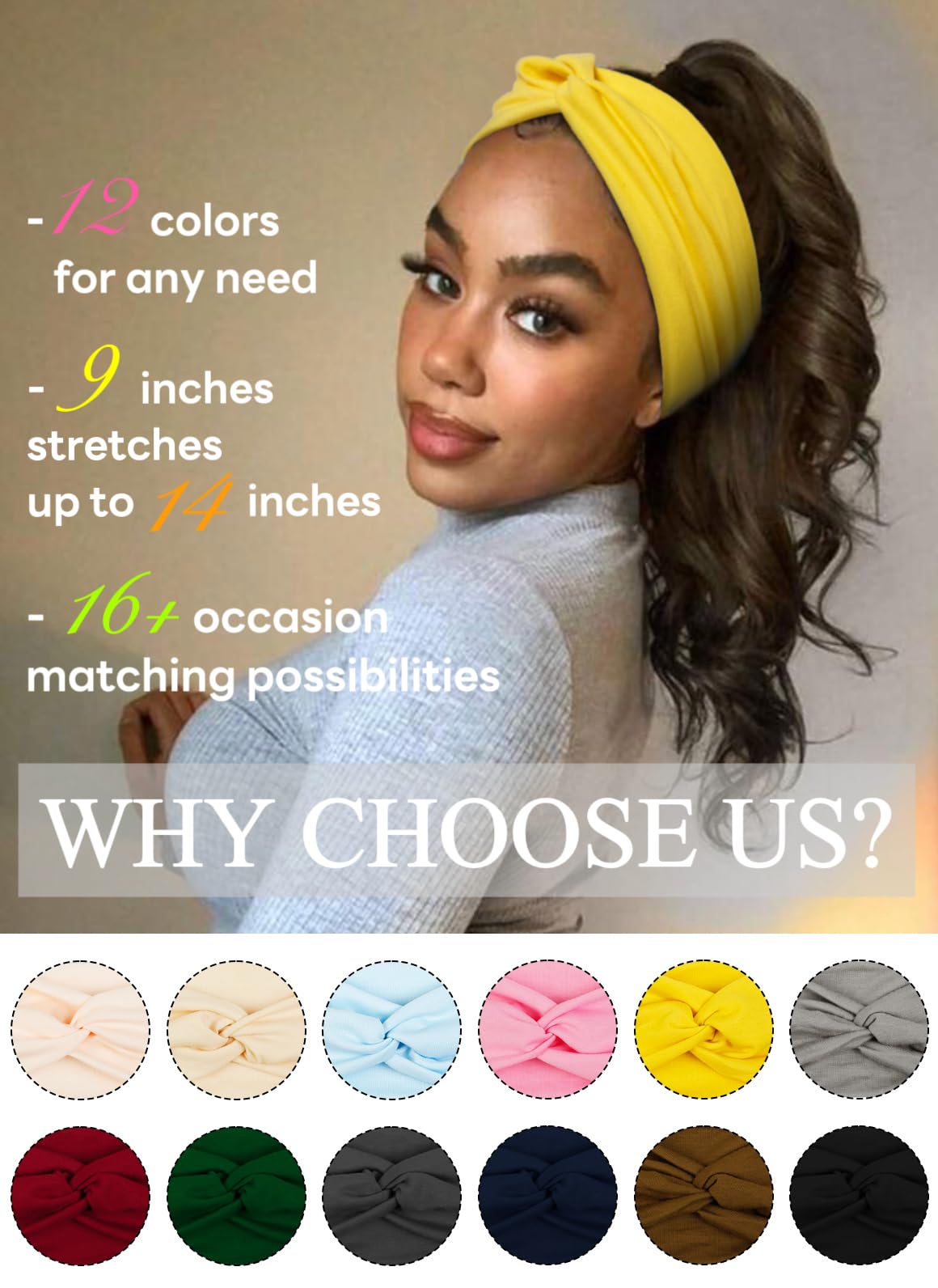 AKTVSHOW single headband close-up showing stretch and comfortable fit