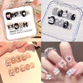 akutoer lifestyle scene with tools and charms, inspiring creative DIY nail setups