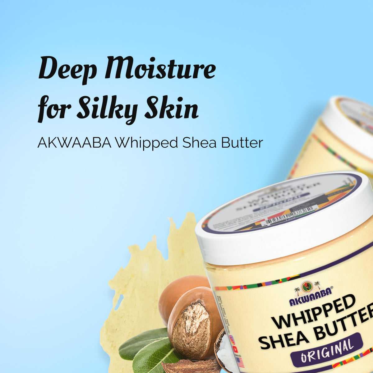 AKWAABA close-up whipped texture demonstrating creamy absorbent benefit