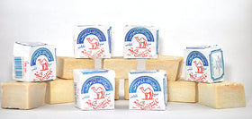 Al-Jamal close-up texture of the olive oil soap revealing smooth, natural surface and quality