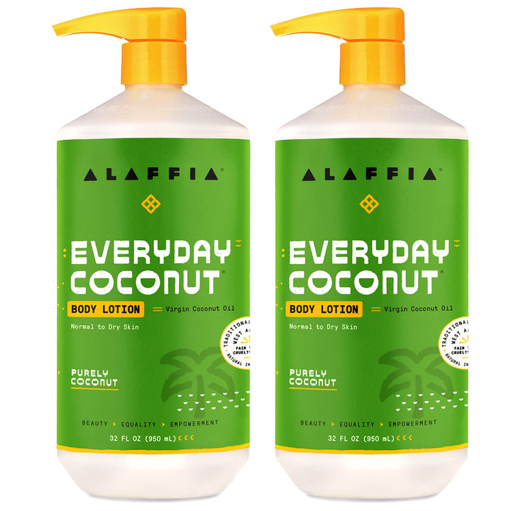 Alaffia front packaging showing product benefits and size