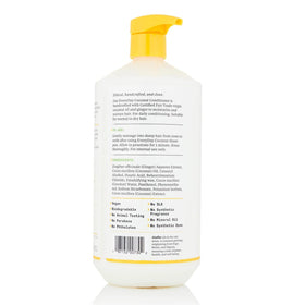 Alaffia conditioner being poured to show creamy texture and easy spread