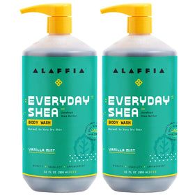Alaffia front bottle showing label and 32 fl oz size for clear product identification and benefit