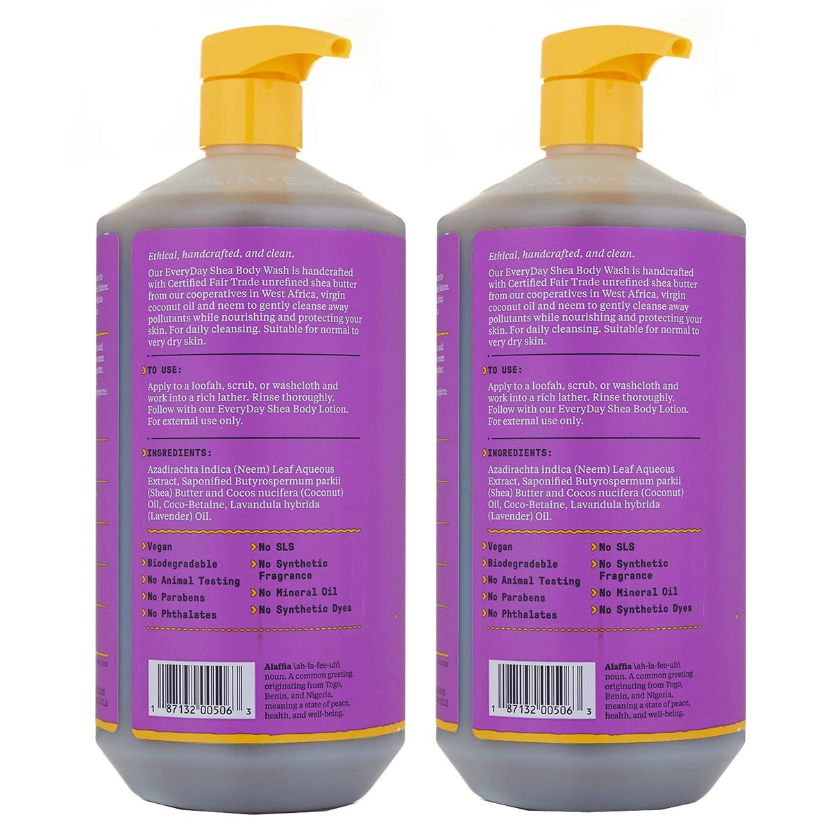 Alaffia pump closeup for easy dispensing and shower convenience