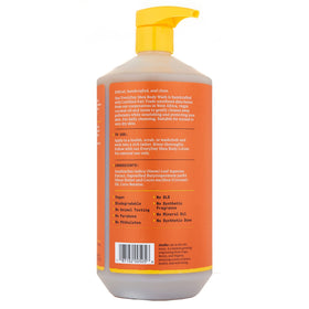 Close-up of Alaffia pump dispensing cleanser highlighting easy use and control