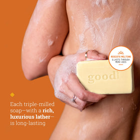 Alaffia ingredients label highlighting Fair Trade shea butter and clean formulation benefits