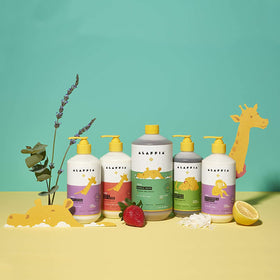 Alaffia bedtime routine lifestyle image with towel and soft lighting conveying soothing scent