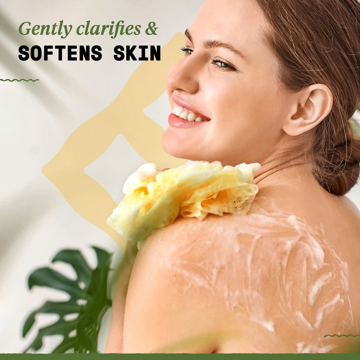 Alaffia applied to wet hair to illustrate gentle cleansing of scalp