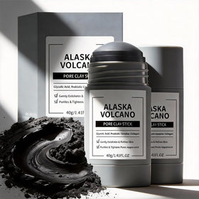 Alaska Volcano clay stick front packaging showing a compact travel mask
