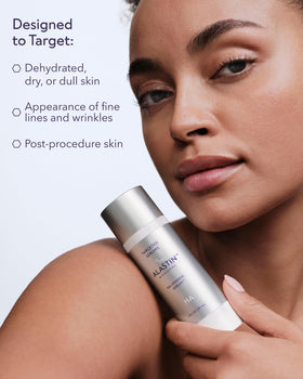 ALASTIN 1 oz bottle in hand demonstrating compact travel-friendly size