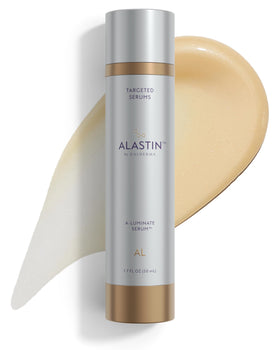 ALASTIN A-LUMINATE front packaging showing product and clear benefit