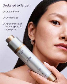 ALASTIN open bottle revealing clear gel-like contents and purity
