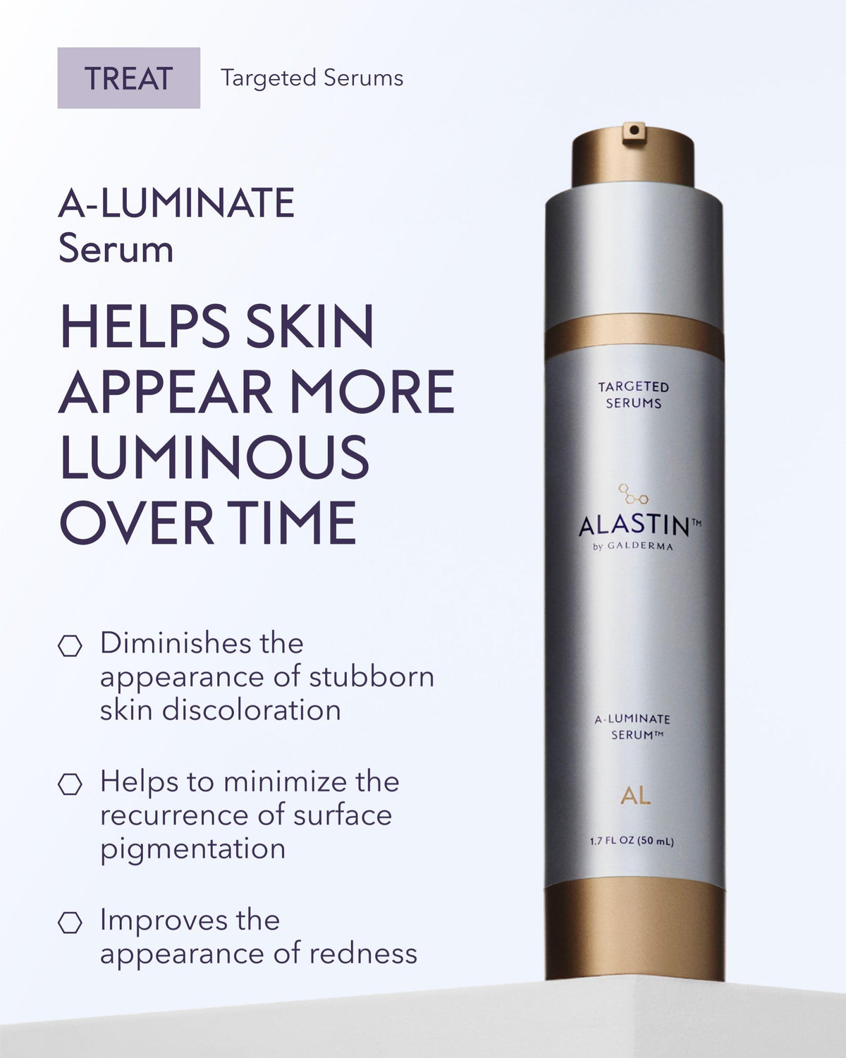 ALASTIN pump dispenser detail demonstrating easy, hygienic use