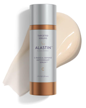 ALASTIN Skincare front packaging showing sleek bottle and clear branding, conveys premium protection