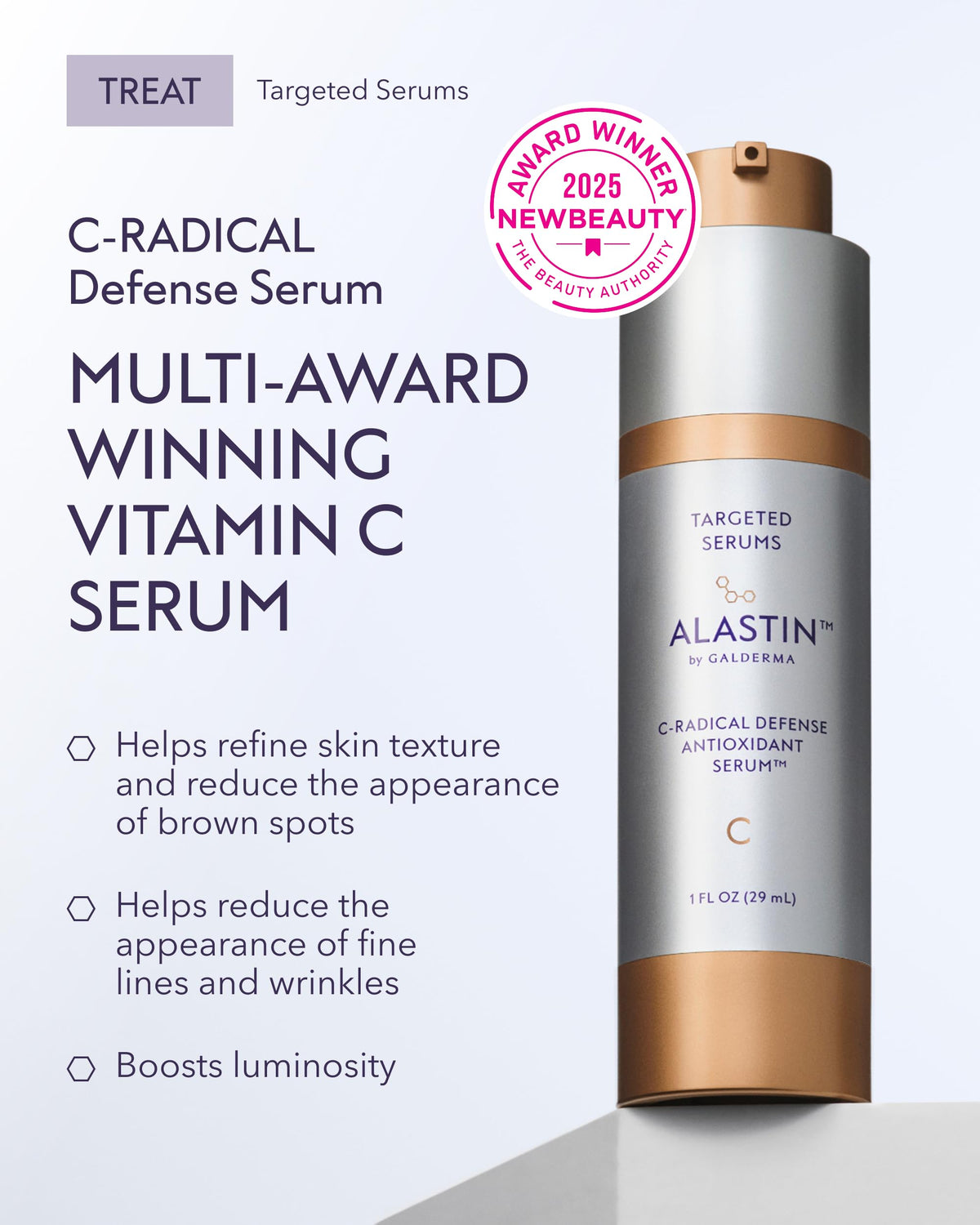 ALASTIN Skincare pipette dispensing serum, demonstrating precise application and controlled dosing
