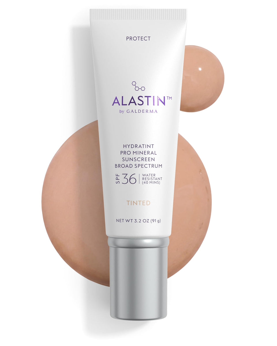 ALASTIN Skincare front packaging showing SPF 36 and tinted moisturizer benefit