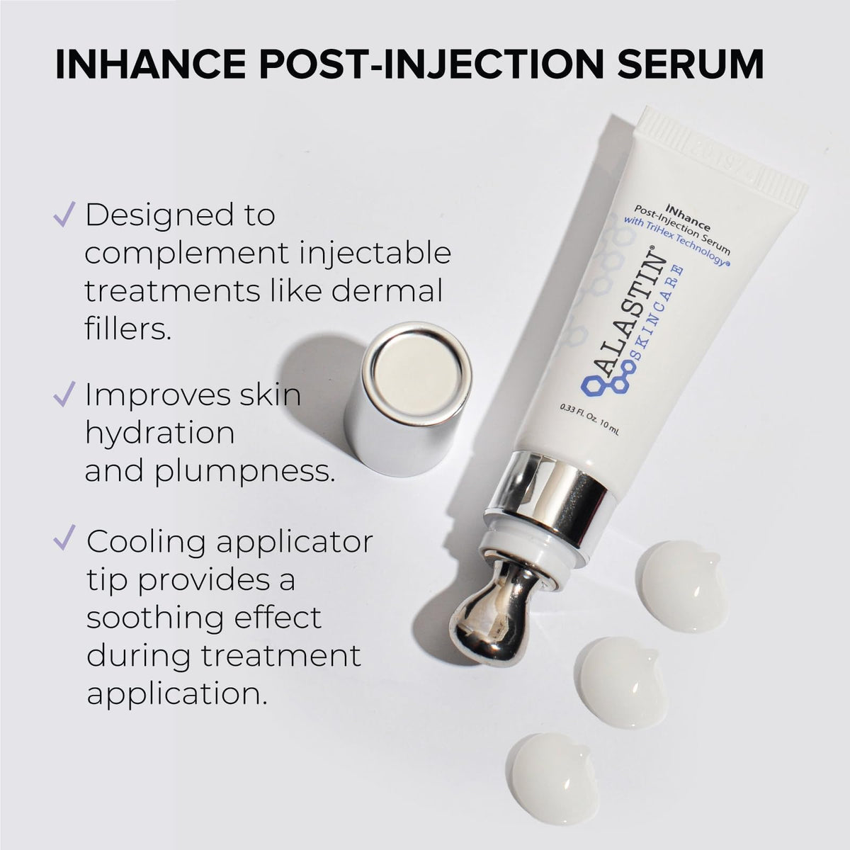 ALASTIN INhance cooling applicator close-up demonstrating soothing tip for gentle post-injection comfort