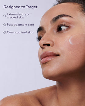 ALASTIN Skincare balm being applied to hand to soothe dry skin