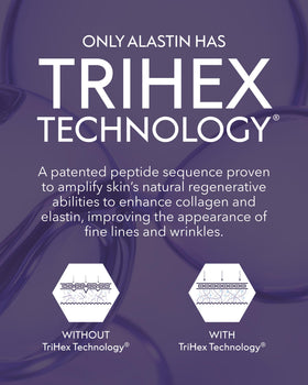ALASTIN bottle on vanity in lifestyle scene conveying a polished skincare routine