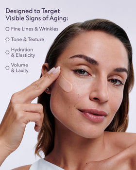 ALASTIN applying serum to hand demonstrating smooth spread and hydration benefit