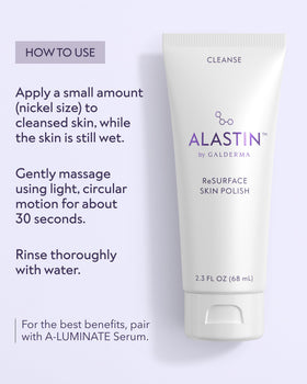 ALASTIN Skincare before and after swipe showing visible smoothing
