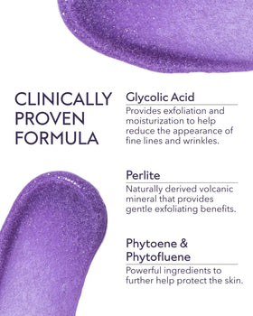 ALASTIN Skincare label detail highlighting glycolic acid benefit