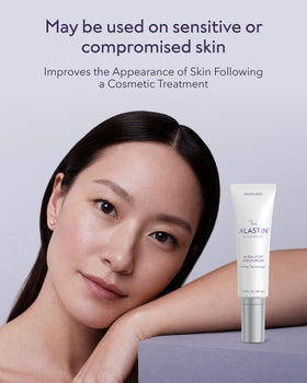 ALASTIN Skincare pump dispensing lotion illustrating controlled amount benefit