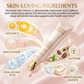 Alavie Paris in-use on crow's feet showing instant line-blurring benefit