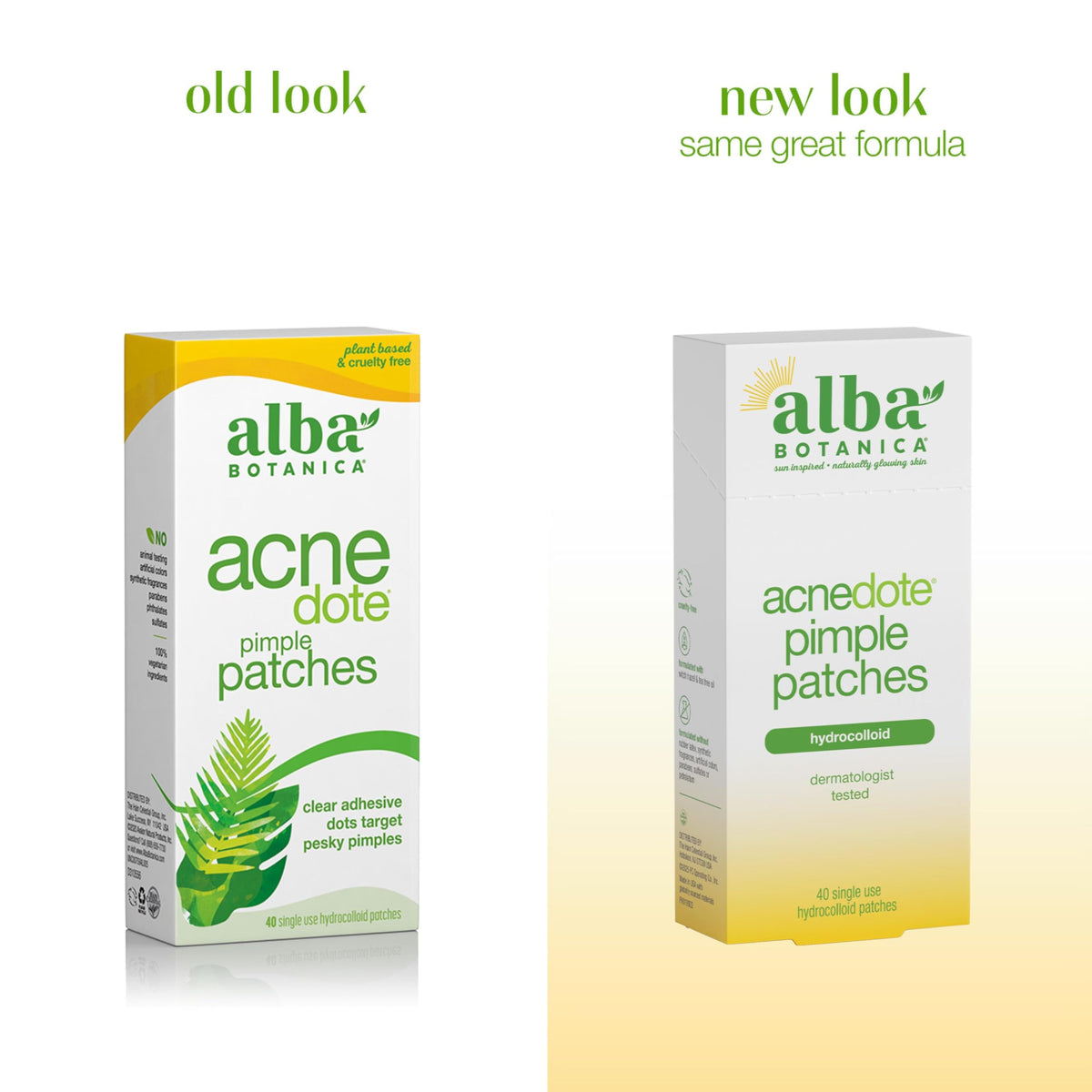 Alba Botanica close-up of hydrocolloid patch texture showing absorption