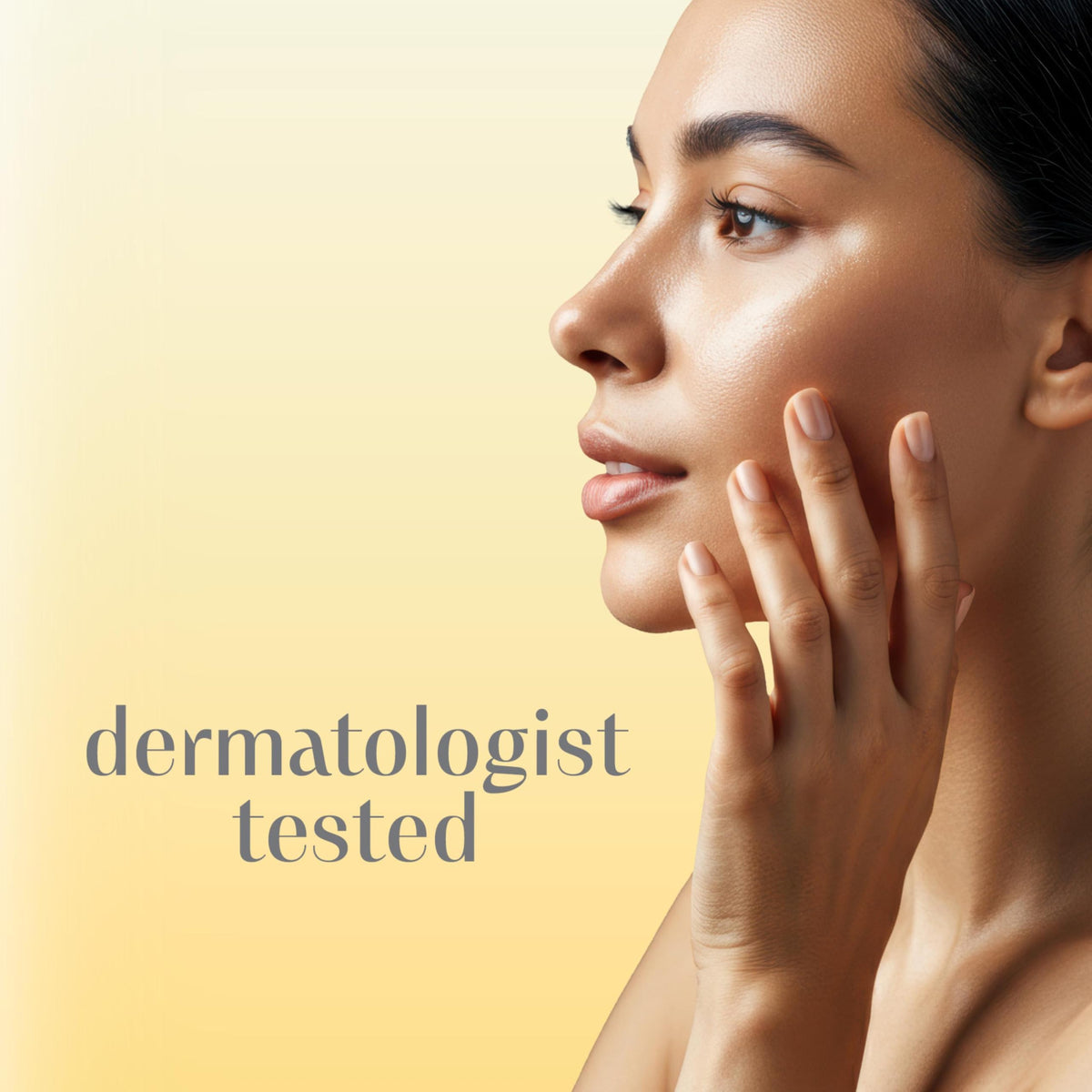 Alba Botanica patch applied to cheek demonstrating discreet protection