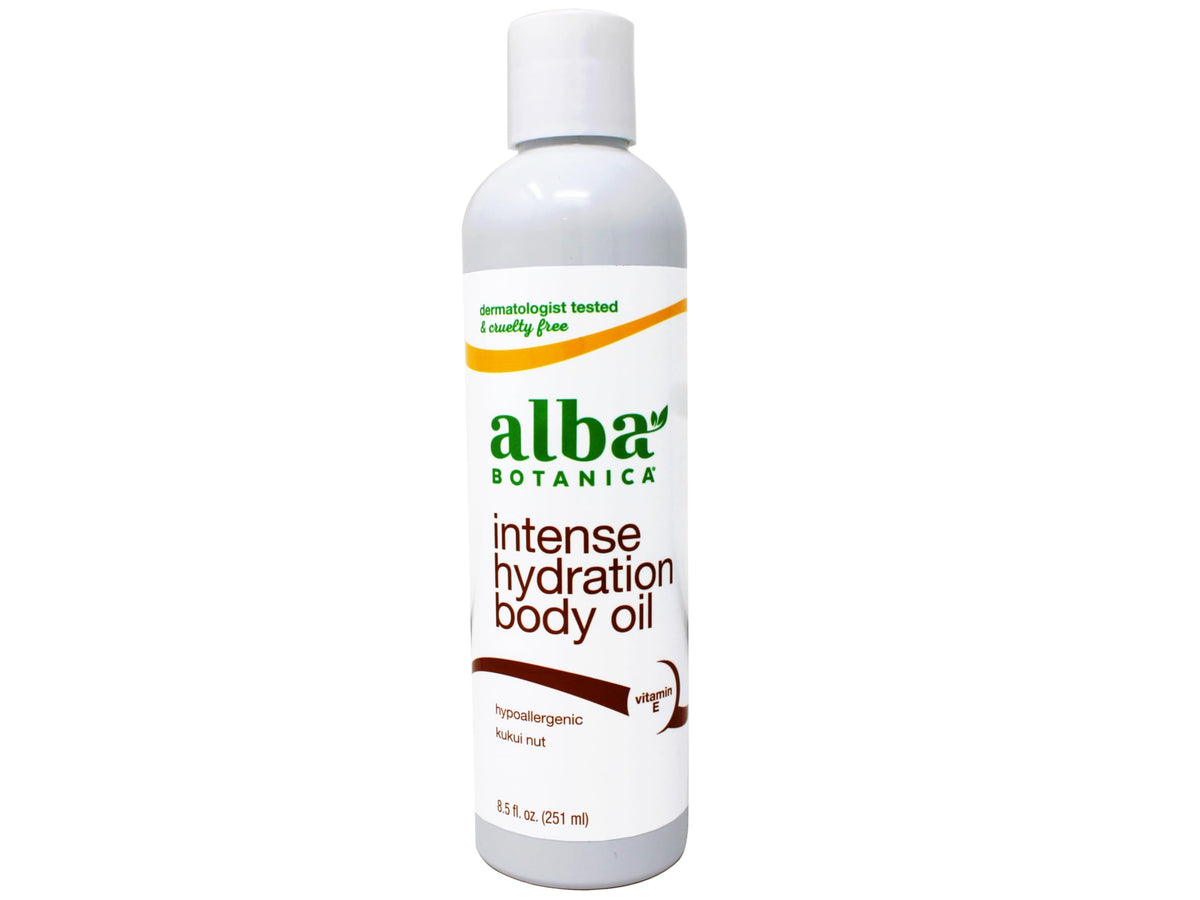 Alba Botanica bottle on bathroom shelf suggesting daily ritual