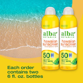 Alba Botanica close-up mist droplets showing quick-dry lightweight finish