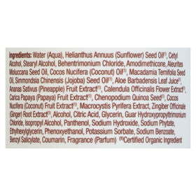 Alba Botanica conditioner on a hand demonstrating easy-dispense and glide