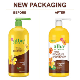 Alba Botanica 32 oz bottle shown next to common household items