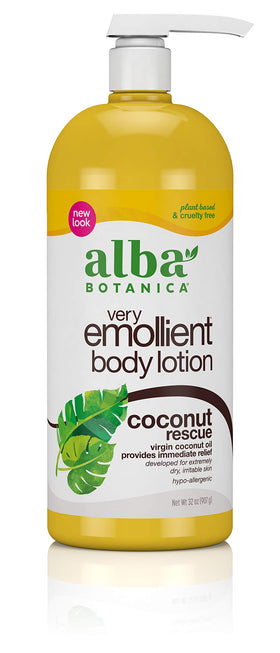 Alba Botanica front bottle showing label and 32 oz pump for easy dispensing