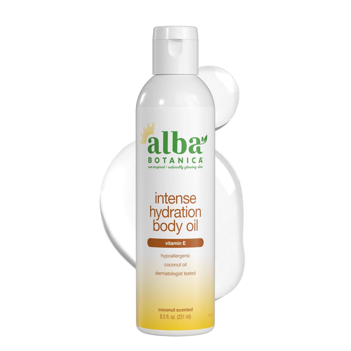 Alba Botanica front bottle shows clean packaging and hydration benefits