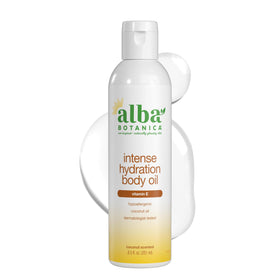 Alba Botanica front bottle shows clean packaging and hydration benefits